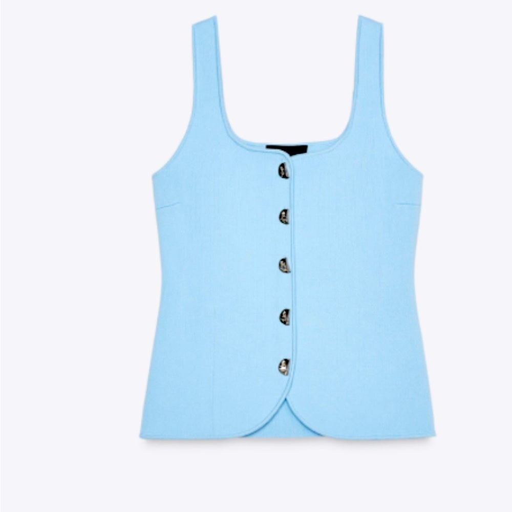 Zara plain knit corset top vest